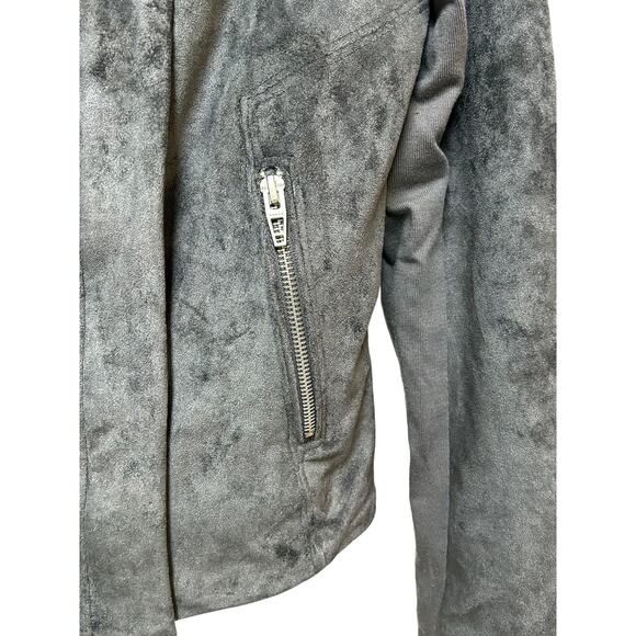 BlankNYC Ultra Suede Pewter Tailored Jacket Size Medium - Picture 7 of 8